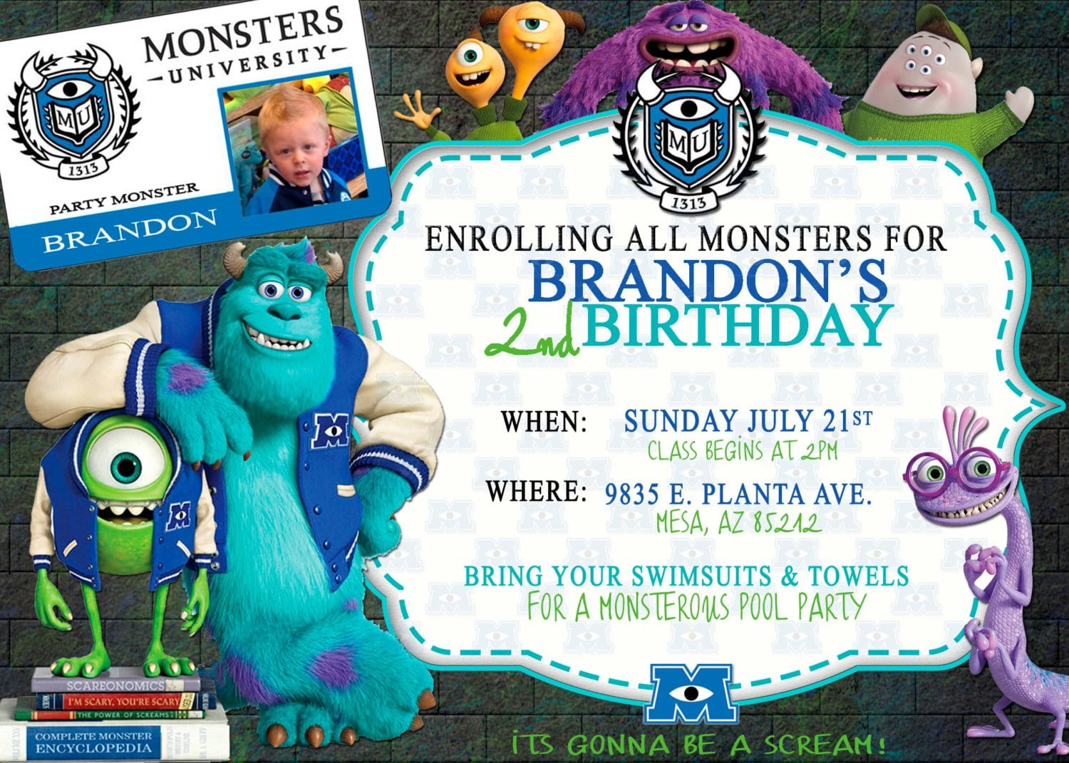 Monsters Inc Birthday Invitations â Gangcraft Net